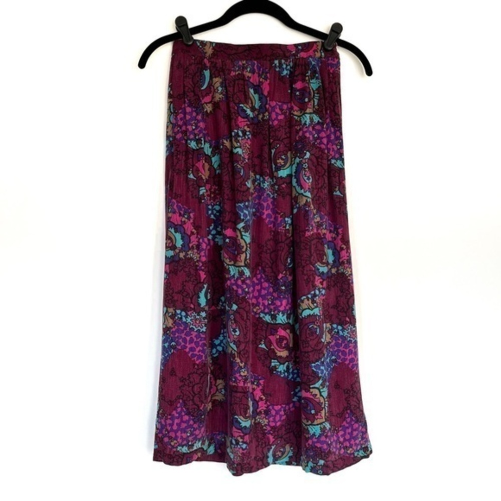 Vintage Diane Von Furstenberg Patterned Midi Skirt With Pockets